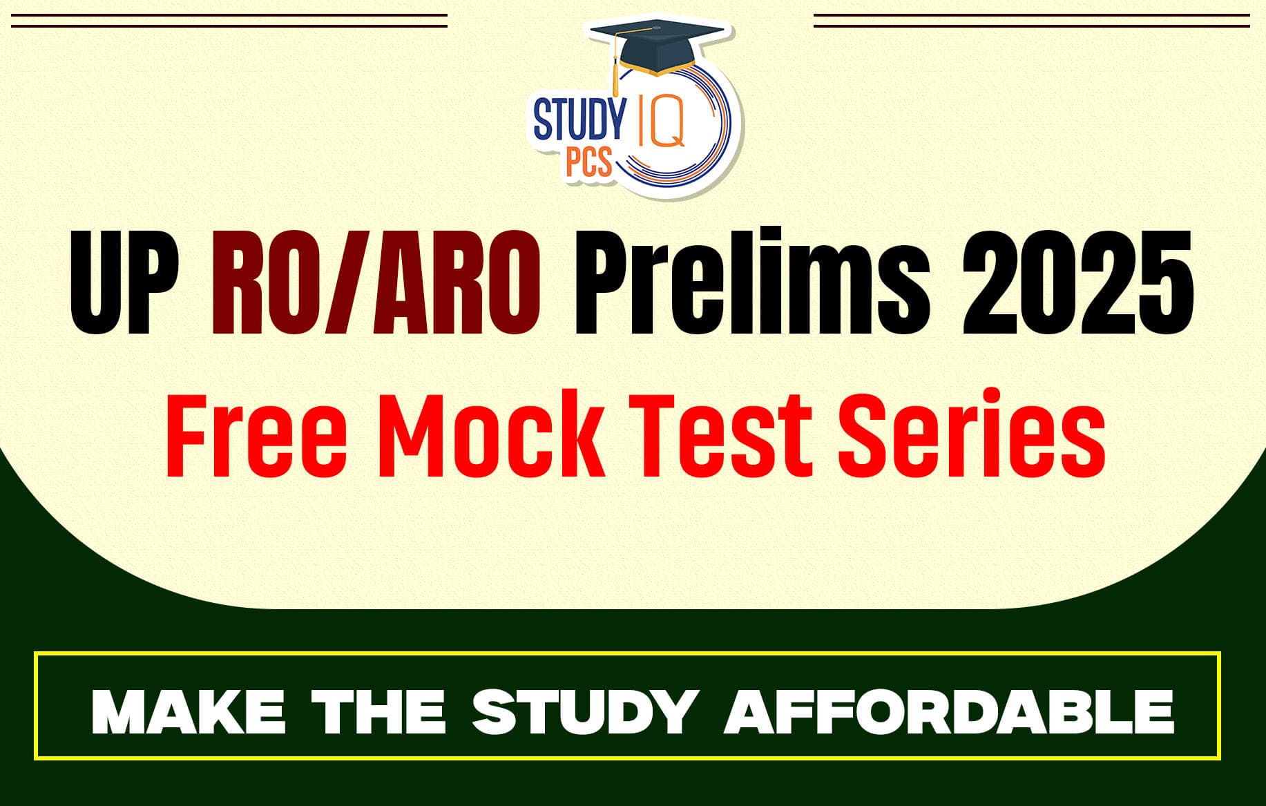 Uttar Pradesh RO/ARO Prelims 2025 Free Mock Test Series