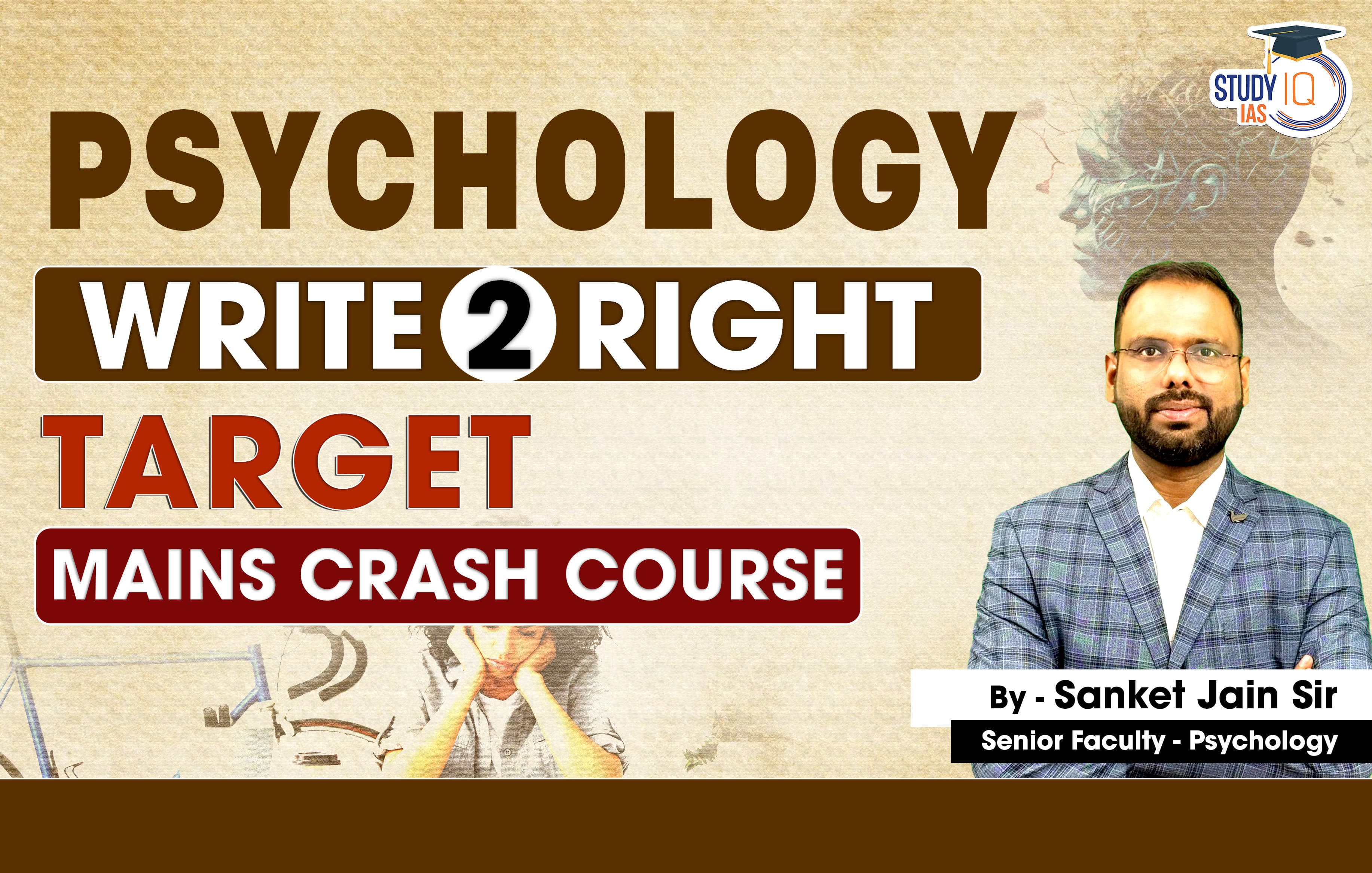 Psychology Mains Crash Course Target Batch 2025 By Sanket Jain