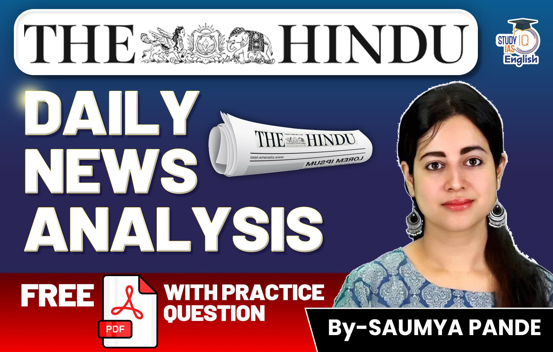 The Hindu Daily News Analysis By Saumya Pande Mam