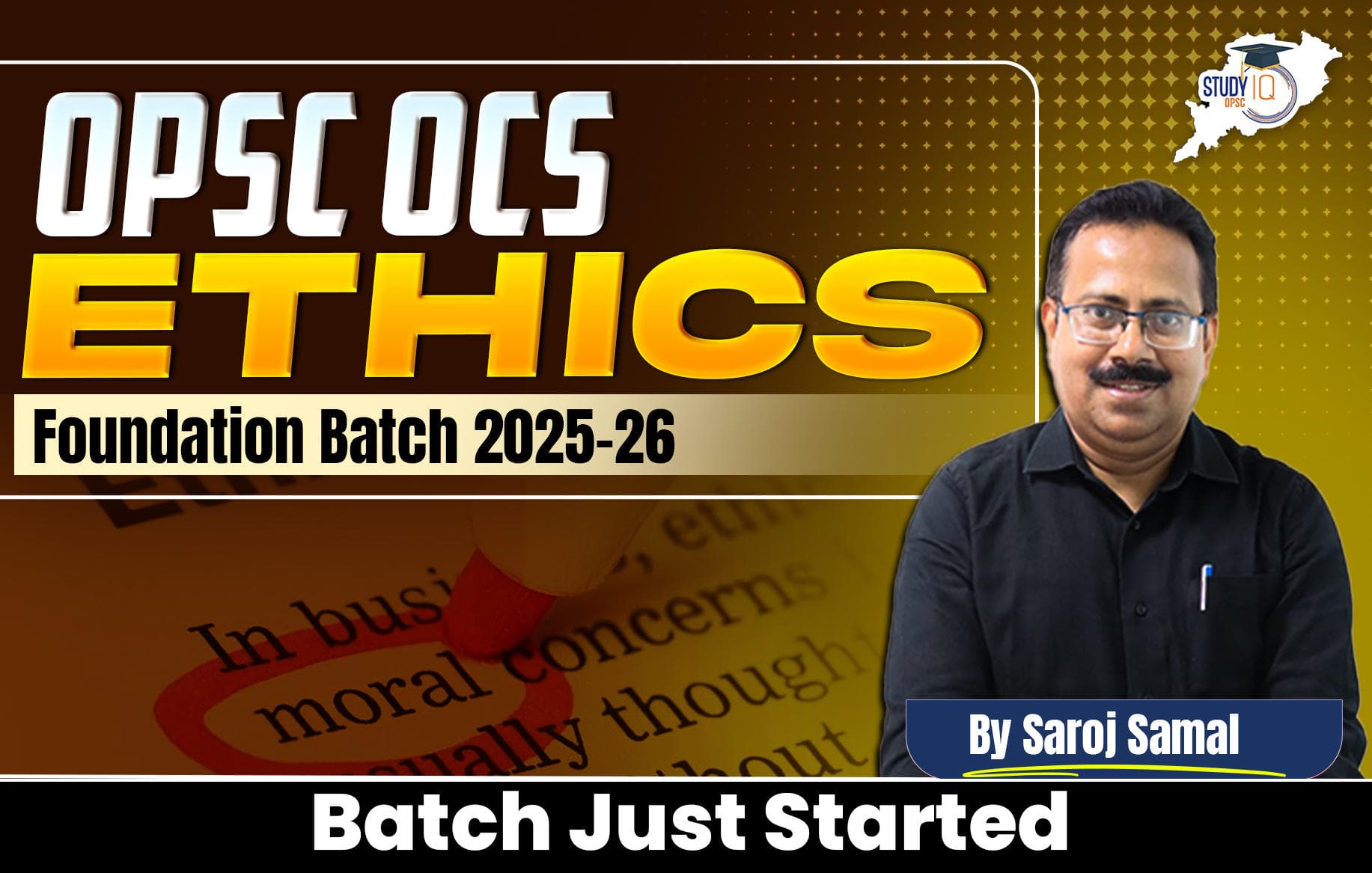 OPSC OCS Ethics Foundation Batch 2025-2026 by Saroj Sir